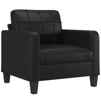 Vidaxl Sofa Chair Black 23.6 Faux Leather