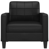 Vidaxl Sofa Chair Black 23.6 Faux Leather