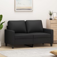 vidaXL 2-Seater Sofa Black 47.2