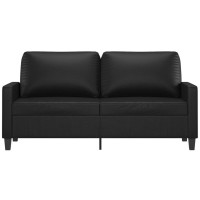 vidaXL 2-Seater Sofa Black 55.1