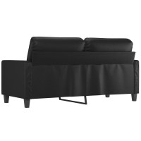 vidaXL 2-Seater Sofa Black 55.1