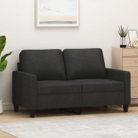 vidaXL 2-Seater Sofa Black 47.2