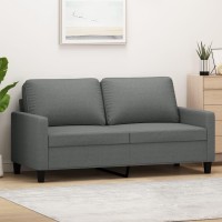 vidaXL 2-Seater Sofa Dark Gray 55.1