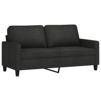 vidaXL 2-Seater Sofa Black 55.1