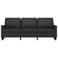 vidaXL 3-Seater Sofa Black 70.9