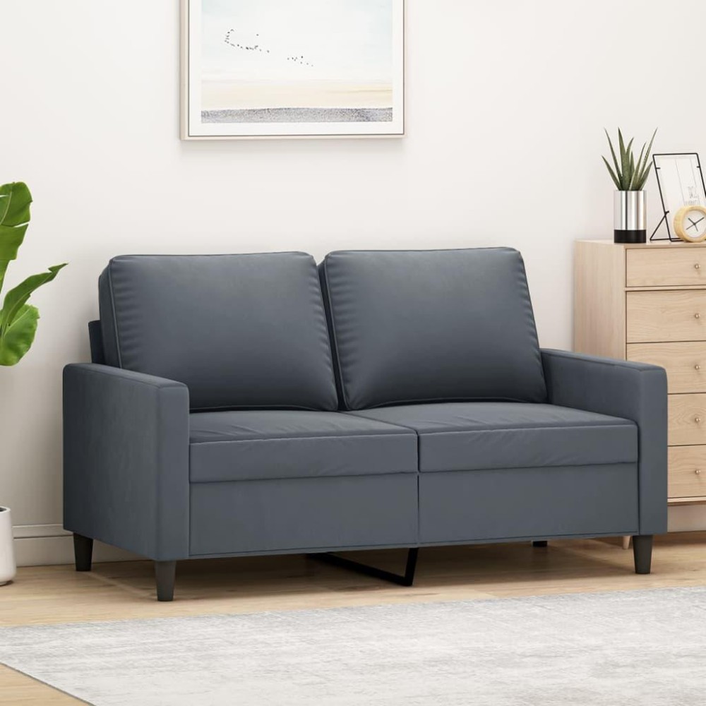 vidaXL 2-Seater Sofa Dark Gray 47.2