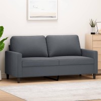 vidaXL 2-Seater Sofa Dark Gray 55.1