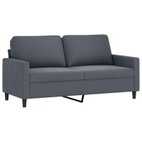 vidaXL 2-Seater Sofa Dark Gray 55.1