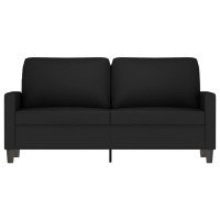 vidaXL 2-Seater Sofa Black 55.1