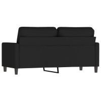 vidaXL 2-Seater Sofa Black 55.1