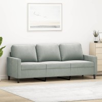 vidaXL 3-Seater Sofa Light Gray 70.9