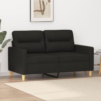 vidaXL 2-Seater Sofa Black 47.2