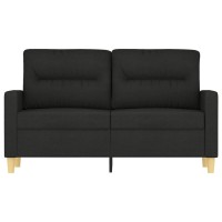 vidaXL 2-Seater Sofa Black 47.2