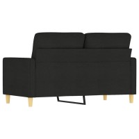 vidaXL 2-Seater Sofa Black 47.2