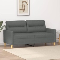 vidaXL 2-Seater Sofa Dark Gray 55.1