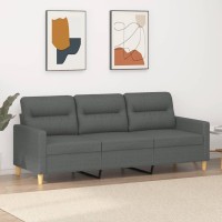 vidaXL 3-Seater Sofa Dark Gray 70.9