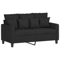 vidaXL 2-Seater Sofa Black 47.2