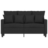 vidaXL 2-Seater Sofa Black 47.2