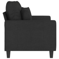 vidaXL 2-Seater Sofa Black 47.2