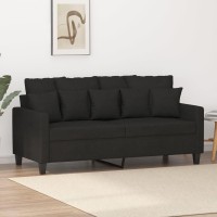 vidaXL 2-Seater Sofa Black 55.1