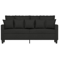 vidaXL 2-Seater Sofa Black 55.1