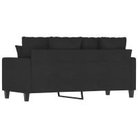 vidaXL 2-Seater Sofa Black 55.1