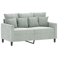 vidaXL 2-Seater Sofa Light Gray 47.2