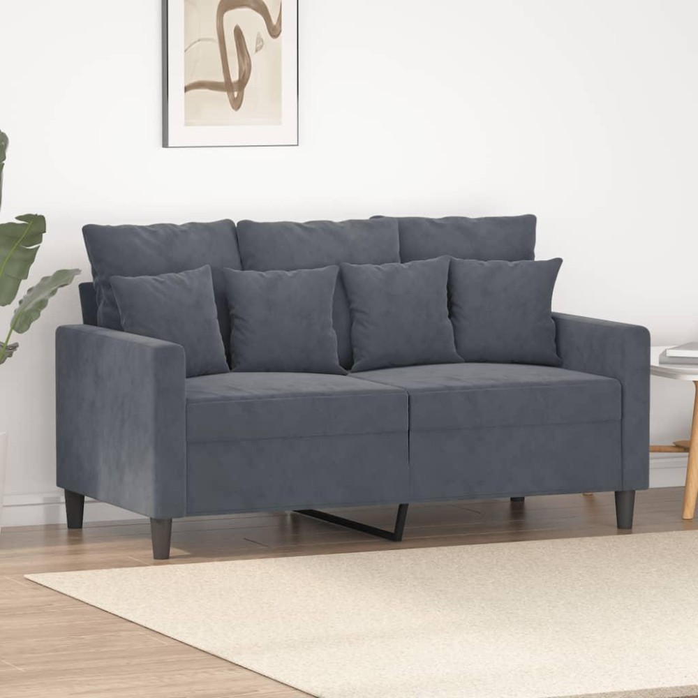 vidaXL 2-Seater Sofa Dark Gray 47.2