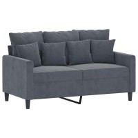 vidaXL 2-Seater Sofa Dark Gray 47.2