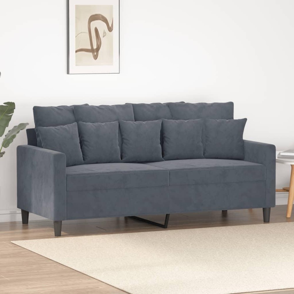 vidaXL 2-Seater Sofa Dark Gray 55.1