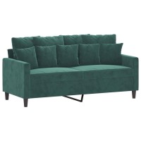 vidaXL 2-Seater Sofa Dark Green 55.1