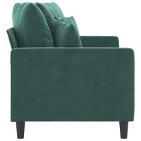 vidaXL 2-Seater Sofa Dark Green 55.1