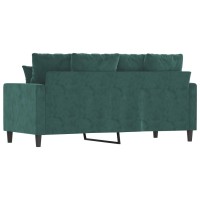 vidaXL 2-Seater Sofa Dark Green 55.1