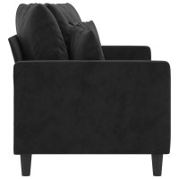 vidaXL 2-Seater Sofa Black 55.1