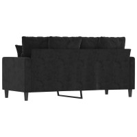 vidaXL 2-Seater Sofa Black 55.1