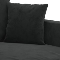 vidaXL 2-Seater Sofa Black 55.1