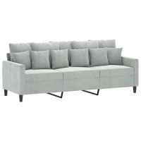 vidaXL 3-Seater Sofa Light Gray 70.9