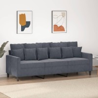 vidaXL 3-Seater Sofa Dark Gray 70.9