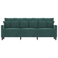 vidaXL 3-Seater Sofa Dark Green 70.9