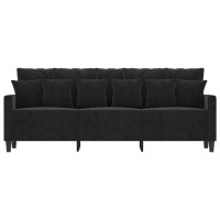 vidaXL 3-Seater Sofa Black 70.9