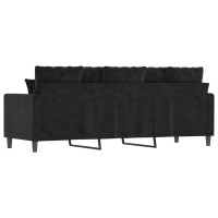 vidaXL 3-Seater Sofa Black 70.9