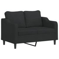 vidaXL 2-Seater Sofa Black 47.2