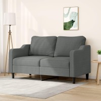 vidaXL 2-Seater Sofa Dark Gray 55.1