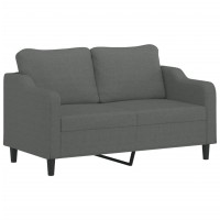 vidaXL 2-Seater Sofa Dark Gray 55.1