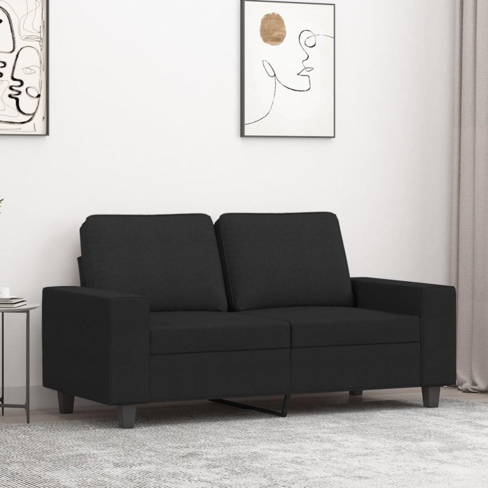 vidaXL 2-Seater Sofa Black 47.2