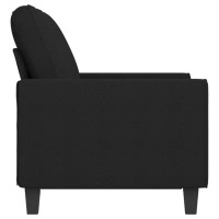 vidaXL 2-Seater Sofa Black 47.2