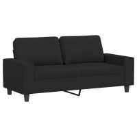 vidaXL 2-Seater Sofa Black 55.1