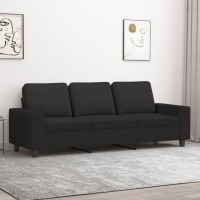 vidaXL 3-Seater Sofa Black 70.9