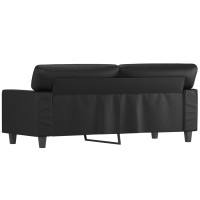 vidaXL 2-Seater Sofa Black 55.1