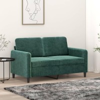 vidaXL 2-Seater Sofa Dark Green 47.2